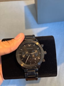 Emporio Armani Mario Chronograph Edelstahl Schwarz AR11242 Kunden-Foto 1