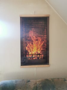 Calefacción infrarroja, termostato, calefactor con diseño, panel calefactor, radiador infrarrojo de 430W, calefactor eléctrico con diseño de chimenea Foto del cliente 1