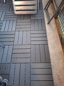karpal Terrassenfliesen WPC Fliesen Holzfliesen Kunststoff 42er 7m² Set 60x30cm,anthrazit-grau Garten Klickfliese Bodenbelag mit Drainage terassenplatten balkon Kunden-Foto 1