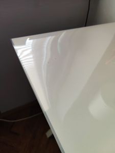 Tischfolie 1.7mm Tischdecke 80 cm 180 cm Schutzfolie Tischschutz Tischmatte PVC transparent klar abwaschbar Kunden-Foto 2