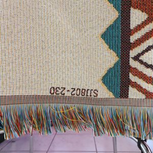 Tagesdecke mit Fransen,Doppelseitig Baumwoll Gewebt indianer decke - Eignet Sich als Couchdecke bettüberwurf Sesseldecke und auch als sofaüberwurf Kunden-Foto 1