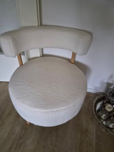 Sillón de relax HOMCOM con forro de sherpa y patas de metal con aspecto de madera Foto del cliente 1