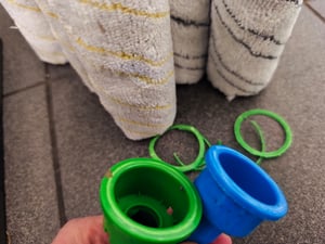 Rulli di ricambio compatibili con Kärcher FC 3, FC 5 e FC 7 - Rulli di pulizia lavabili per la pulizia di pavimenti duri Foto del cliente 1