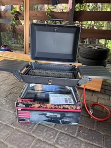 GRILLMEISTER Camping Gasgrill Grill Gartengrill 1 Brenner Kompakt Memphis Kunden-Foto 1
