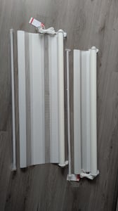 TRMLBE Dvojitá roleta 80x150 cm Venkovní roleta bez vrtání Dvojitá roleta Zebra roleta Upínací roleta Roleta proti slunci Okenní roleta na okna a dveře, bílá Fotografie od zákazníka č. 1