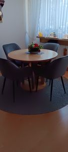 SONGMICS (4 St) Polsterstuhl mit Metallbeine, Samt, dunkelgrau Kunden-Foto 1