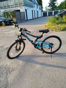 24 Zoll MTB Albatros Vollgefedert, 21-Gang Shimano Kettenschaltung, Scheibenbremsen NEU 2459-SCHWARZ-TÜRKIS AB 138 CM KÖRPERGRÖSSE Kunden-Foto 5