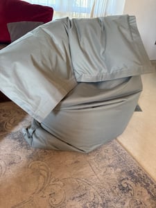 Lumaland Riesen-Sitzsack XXL 140x180 cm Wasserfestes Indoor & Outdoor Liegekissen über 3 Mio. anpassungsfähigen EPS-Perlen Bean Bag waschbarem Bezug Kunden-Foto 2