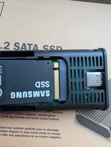 Digitus DA-71154, SSD-Gehäuse, M.2, SATA, 6 Gbit/s, USB Anschluss, Schwarz Kunden-Foto 1