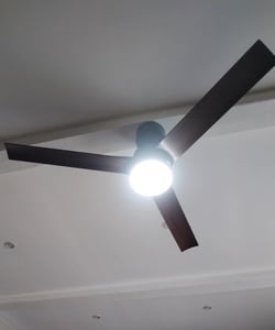 Ventilateur de plafond Tribesigns avec éclairage et télécommande, éclairage LED de 130 cm à intensité variable, ventilateur réversible, moteur CC silencieux, salon, cuisine Photo du client 1