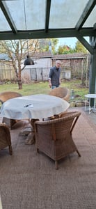 Outdoor Teppich Wetterfest Terrasse Balkon Garten Küchenteppich Einfarbiges Design Flachgewebe Sisal Look Waschbarer Teppich Verschiedene Große : 280 X 370 cm , Farbe : Schwarz Kunden-Foto 10