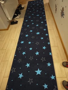 Tappeto Dots&Stars Tappeto per bambini e bambine Grey Stars 80 x 200 cm Foto del cliente 2