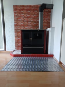 Verso CS Plus Ivory 7,7 kW | Holzofen  mit Backofen & Kochplatte Links Kunden-Foto 1