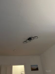 ZMH LED Deckenleuchte Schwarz 3000k Warmweiß Modern 4 Flammig in Ringoptik Deckenlampe Rund 37W Innen Metall für Wohnzimmer Schlafzimmer Kunden-Foto 3