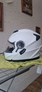 VINZ Santos Klapphelm mit Sonnenblende | ECE 22.06 & PINLOCK vorbereitet | Motorrad Helm Integralhelm | Motorradhelm Klappbar | In Gr. XS-XXL | Erhältlich in verschiedenen Farben - Weiß | M (57 - 58 cm) Kunden-Foto 7