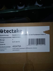 tectake® Gewächshaus 11,13 m³ 185 x 375 x 195 cm Kunden-Foto 2