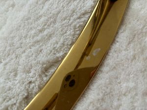 SalesFever Couchtisch Ø 80 cm | Tischplatte Sicherheitsglas 8 mm | Gestell rostfreier Edelstahl | B 80 x T 80 x H 42 cm | goldfarben – grau Kunden-Foto 1