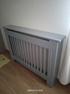 ECD Germany Panele grzejnikowe w stylu wiejskiego domu 112x19x82 cm, czarne, wykonane z lakierowanej płyty MDF, panele grzejnikowe do salonu sypialni Zdjęcie produktu od klienta nr 5