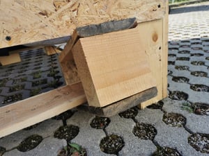 Gartenanhänger 230 Kipp Mit Stützrad, H-1100 Rahmen Und Blauer Abdeckung Kunden-Foto 4