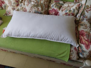 2er Set Wasserkissen 40 x 80 cm, orthopädisches Kopfkissen, 100% Baumwolle, weiß, sleepling Kunden-Foto 1
