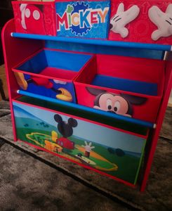 Disney Mickey Mouse scaffale per bambini in legno 6 scatole Foto del cliente 1