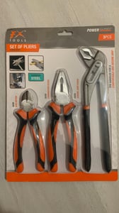 FXTools | Zangen-Set | 3-teilig - Seitenschneider, Kombizange, Wasserpumpenzange Kunden-Foto 3