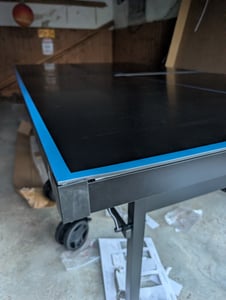 JOOLA Outdoor Tischtennisplatte Nova 100A - Profi Tischtennistisch 4 MM Aluminium-Verbundoberfläche Wetterfest - Klappbares Untergestell, inkl. Netz Kunden-Foto 2