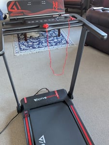 CITYSPORTS Tapis de course électrique, pliable pour la maison jusqu'à 12 km/h,avec affichage LED,APP et support de tablette ,Walking Pad compact Photo du client 2