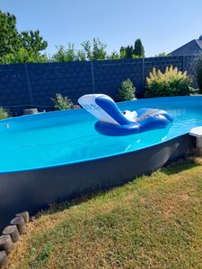 Intex Floating Recliner Lounge, Schwarz, Blau, Weiß, Schwimmender Lounge-Sessel, Einfarbig, Vinyl, Mann/Frau, 100 kg Kunden-Foto 1