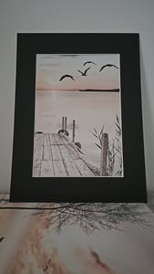nielsen Conservation Passepartout 1,5 mm, 5er Set, Außenformat 29,7x42 cm (DIN A3) für Bildformat 21x29,7 cm (DIN A4), Cremeweiß mit Struktur Kunden-Foto 4