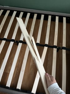 Polsterbett MARINI Doppelbett 140x200 cm in cremeweiß -  Bett gepolstert mit Lattenrost, modernes Design & stabiles Holzgestell mit Kunststofffüßen Kunden-Foto 1