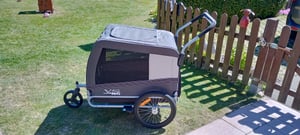 Tiggo VS Pet Large Remorque vélo pour chien + Jogger 2 en 1 Remorque pour chien Transport de chien Remorque vélo Photo du client 2