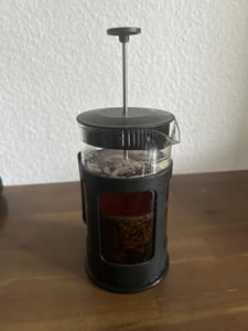 French Press Kaffeebereiter Edelstahl-Filter Φ11cm Kaffeekanne 1L Doppelwandig Edelstahl Kaffepresse Kaffeekanne Kaffee Tee Camping Hause Büro Retoo Kunden-Foto 1