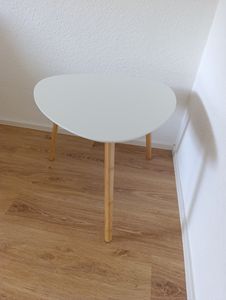 Floordirekt Couchtisch 2er Set Oregon, Beistelltisch weiß, Bambus & MDF Wohnzimmertisch modern, platzsparender, kleiner weißer Tisch Wohnzimmer Kunden-Foto 2