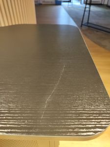 Stół barowy KOMFOTTEU z 2 przegrodami i podnóżkiem, stół jadalniany 120 x 50 x 106,5 cm, lada kuchenna z dużą przestrzenią do przechowywania i regulowanym podnóżkiem, lada barowa, czarny Zdjęcie produktu od klienta nr 2
