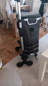 MONZANA Chariot de courses noir 56 L 6 roues Photo du client 2