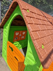 Dohany Spielhaus grün Kinderspielhaus Gartenhaus Indoor Outdoor +2J Kunden-Foto 3