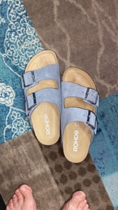 Chaussons d'intérieur Rohde Alba pour femmes, modèle pantoufle, couleur bleue, pour un usage quotidien Photo du client 1