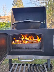 Kazan Gusseisen 8L mit Deckel – Original Uzbekischer Kazan Namangan Dutch Oven Feuertopf für Camping Grill Outdoor Schwenktopf für Plov Wok Eintopf robuster Gusseisenkessel Kunden-Foto 2