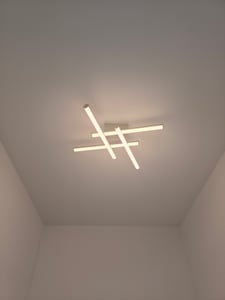 ZMH Deckenleuchte Modern Küchenlampe Schwarz 18W Schlafzimmerlampe Innen Wohnzimmerlampe 3000K Warmweiß Licht LED Deckenbeleuchtung für Küche Flur Kunden-Foto 1