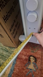 TRESKO® Elektroheizung Weiß 2000W Glaskonvektor Konvektor Wand Heizung Glas Heizkörper Bad Klantenfoto 3