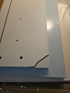Nachttisch LINA mit Push-Open System Weiß/ Weiß hochglanz LED Kunden-Foto 1