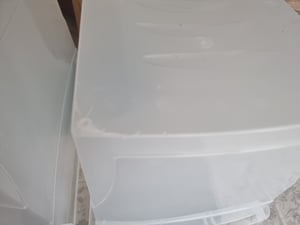 BigDean 3x 60 L Aufbewahrungsbox mit Deckel groß Budget Line Plastikbox mit Deckel Kunden-Foto 3