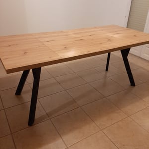Esstisch Ausziehbar Rico 100-200 cm, Lancelot, Holzbeine, Modernes Design Kunden-Foto 3