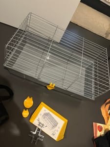 Kaninchenkäfig 70 Meerschweinchen Hasen Kaninchen Zubehör Hasenkäfig Kleintierkäfig Meerschweinchen Käfig Kaninchenstall Innen Hasenstall Kunden-Foto 1