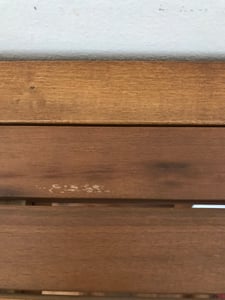 Klappbarer Beistelltisch halbrund aus Akazienholz, ca. 60 x 34,5 x 71  cm Kunden-Foto 2