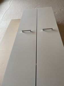 Schwebetürenschrank Kleiderschrank Schrank Garderobe Franco (Weiß/Weiß) 80cm Kunden-Foto 1