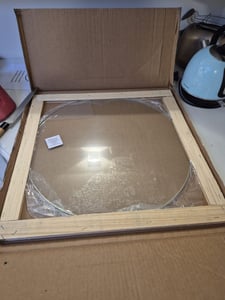 [neu.haus] Glasplatte Ø80cm Rund Glasscheibe Tischplatte ESG Glas Kaminplatte Kaminglas DIY Tisch Kunden-Foto 1