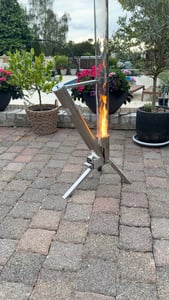 Muntel® Pellet Terras Heater - Terrasverwarmer - Outdoor - Heater - Fire Tube - Pallet - RVS - 34x 44.8x 132.2Cm Klantenfoto 7