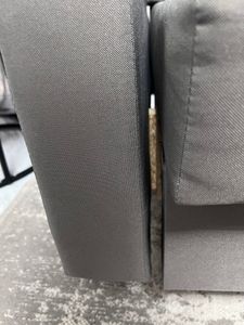 Sofa mit Schlaffunktion Schlafsofa mit Bettkasten ETNA 150x90cm Grau Kunden-Foto 3